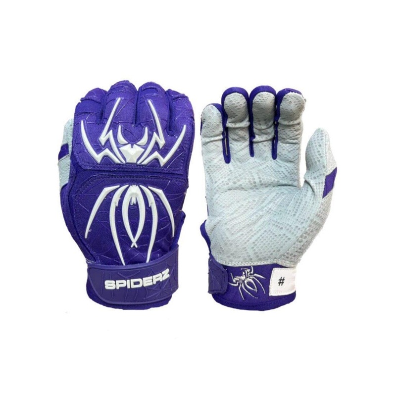 2024 Spiderz ENDITE Batting Gloves: Purple / White