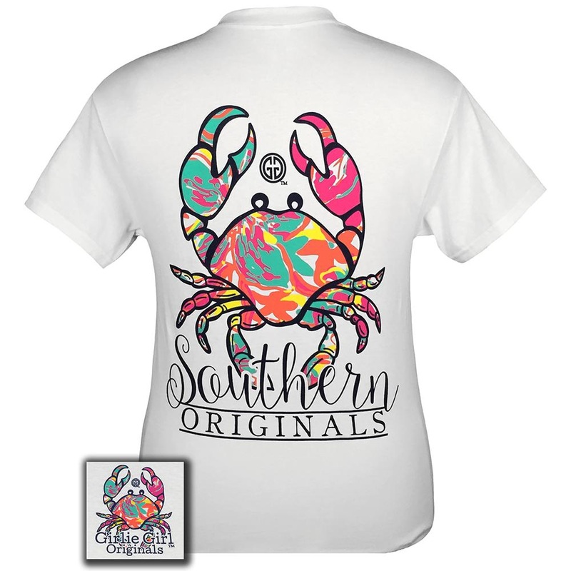 Crab Pattern-White SS-1470|YOUTH Large|(SS) White