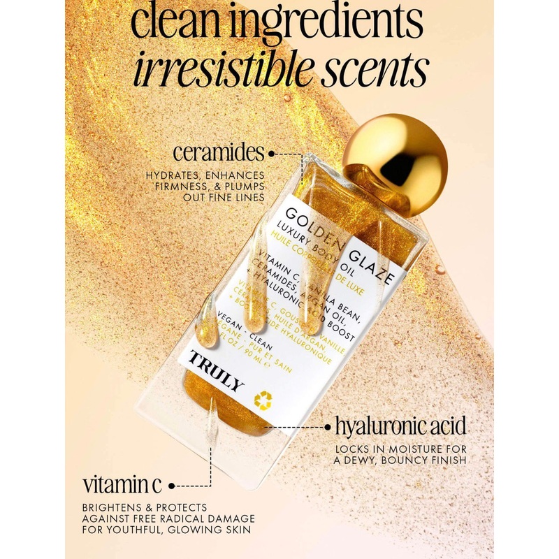 Golden glaze body oil with body shimmer at 800.