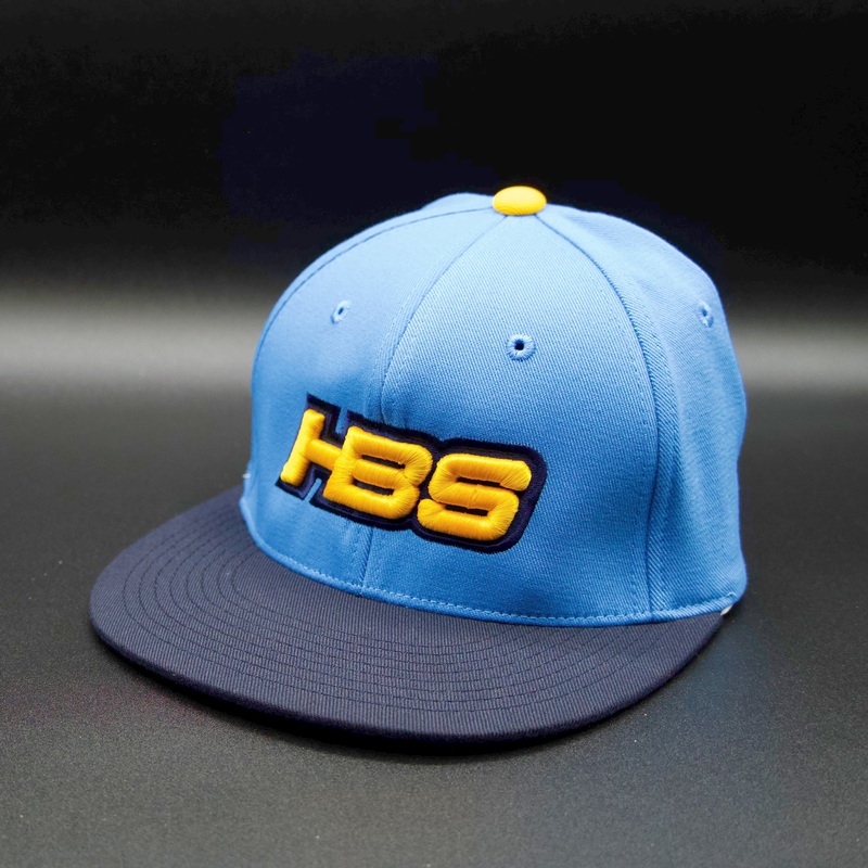 HB Sports (HBS Logo) Exclusive Custom 9D4 Fitted Flexfit Baseball and Softball Hat: Brew Crew