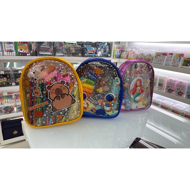 Quality kiddie bags Art marker with drawing book and color mixers