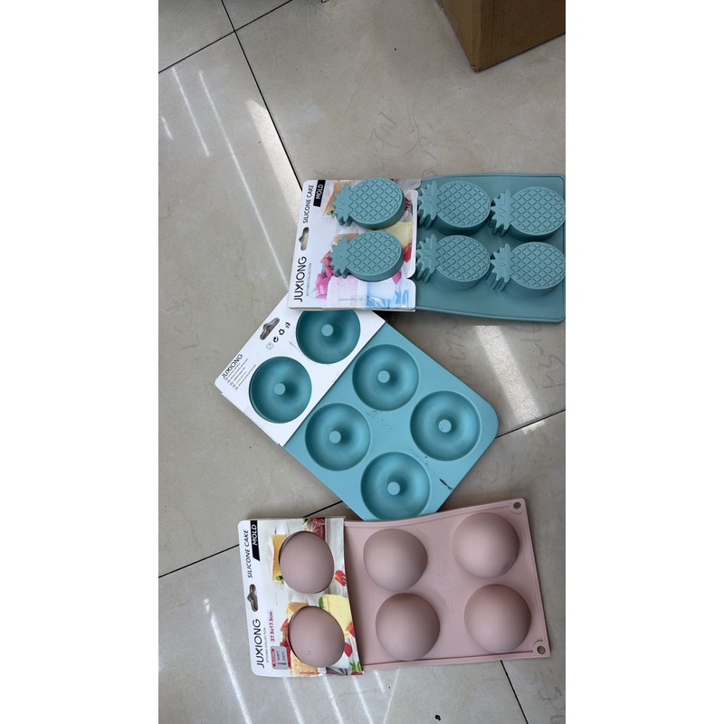 Silicon 3 pcs baking cake moulds