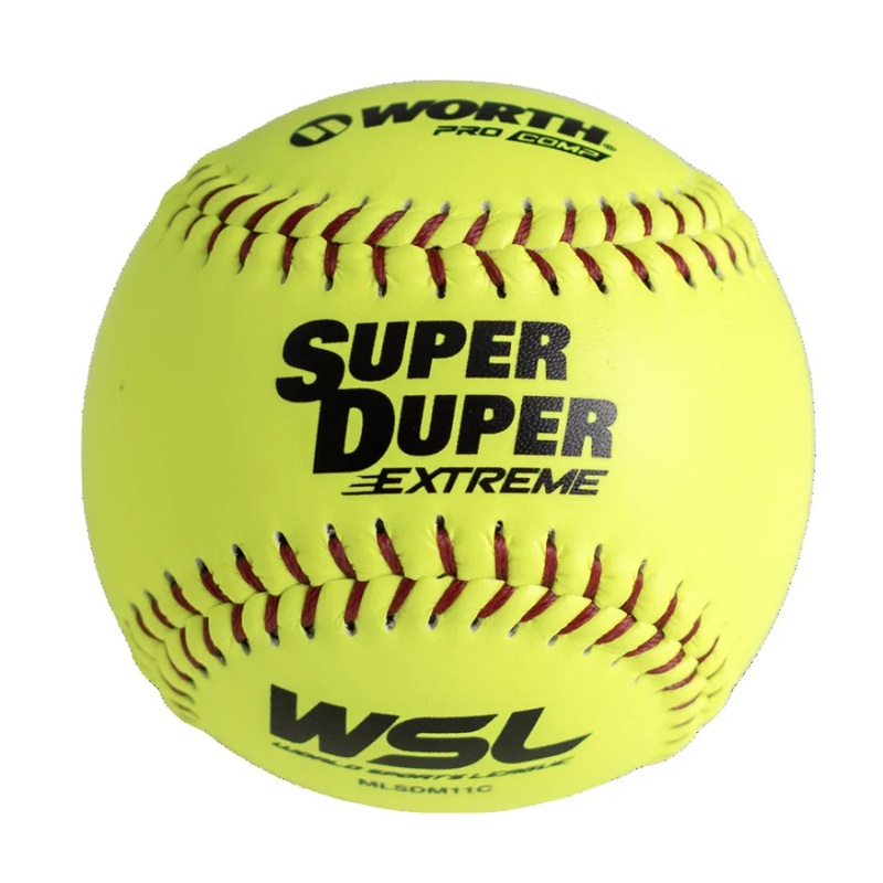 Worth 11 WSL Super Duper Extreme Slowpitch Softballs (One Dozen):MLSDM11C