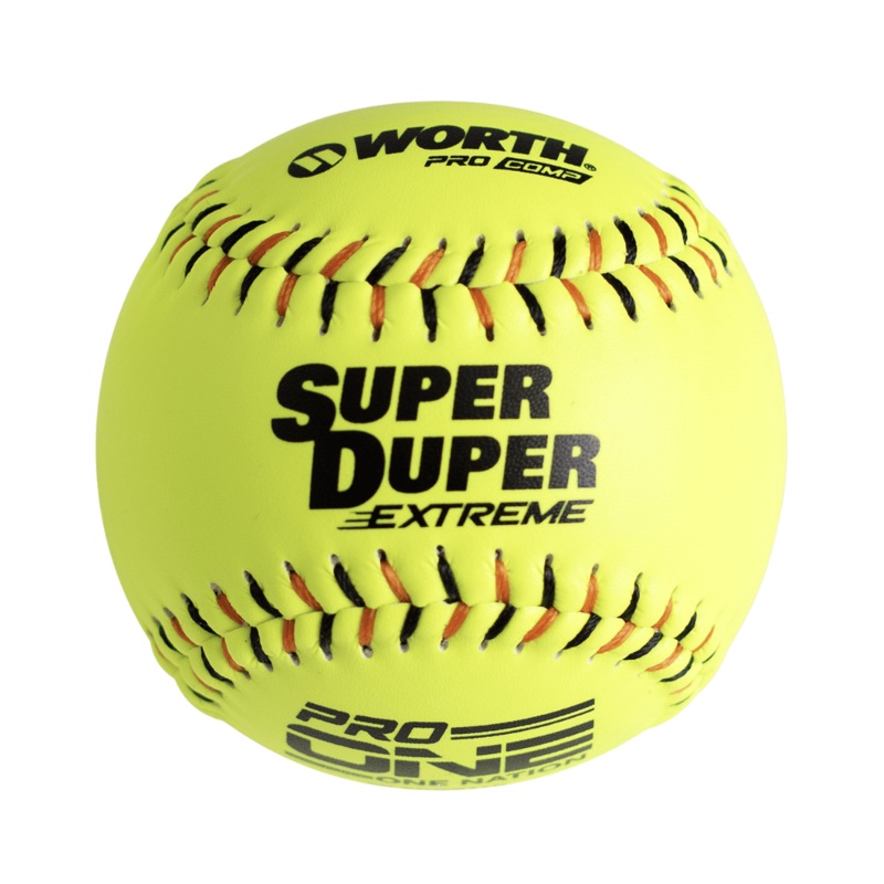 Worth 12 One Nation Super Duper Extreme Slowpitch Softballs (One Dozen): MLSDOB12C