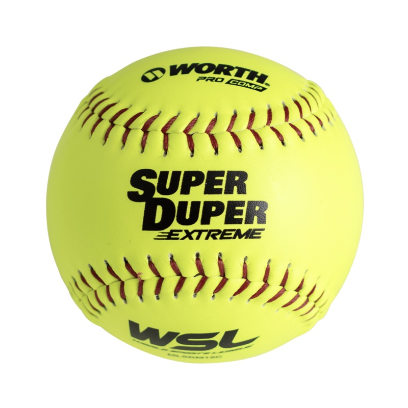 Worth 12 WSL Super Duper Extreme Slowpitch Softballs (One Dozen):MLSDM12C