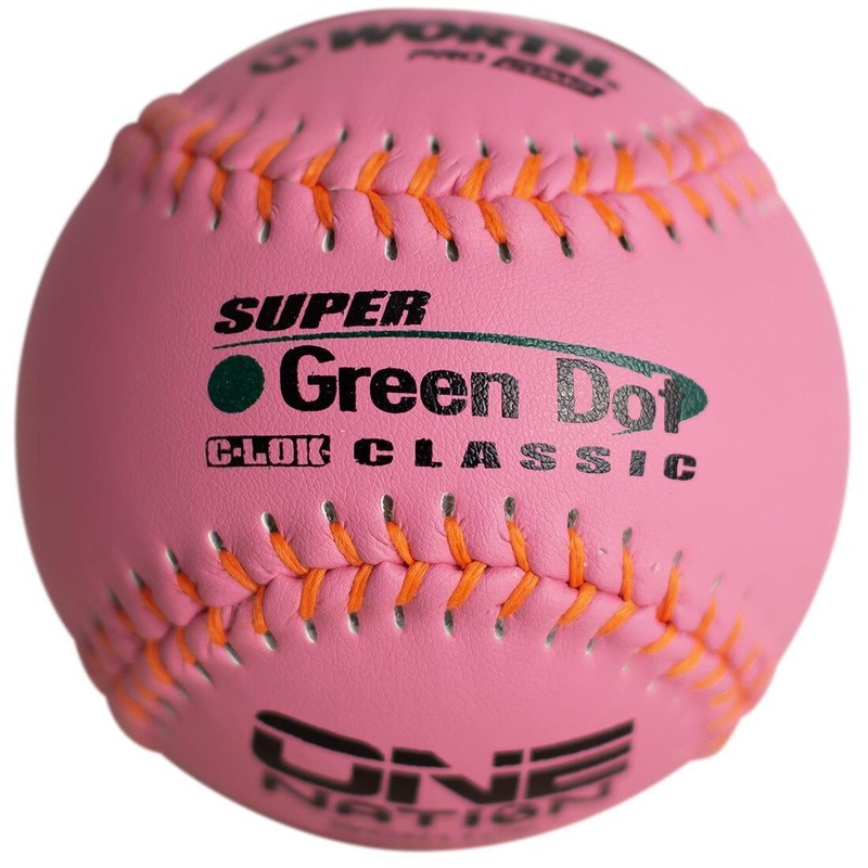 Worth Pink 11 One Nation Super Gold Dot Extreme 40/325 Slowpitch Softballs (One Dozen): WON11CP
