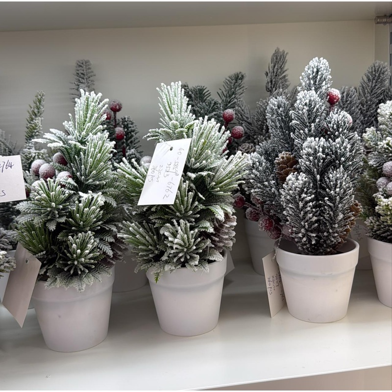 22 cm Xmas themed decor in vase 2pcs