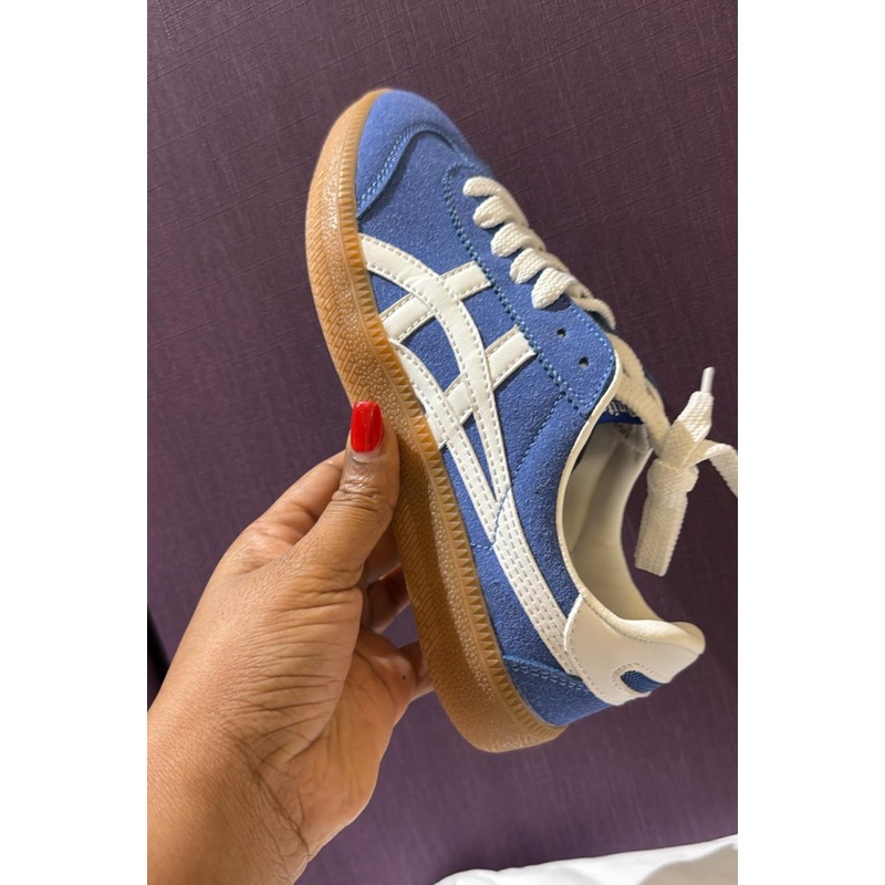 Classic Suede Street Sneaker  Blue/White/Gum Sole