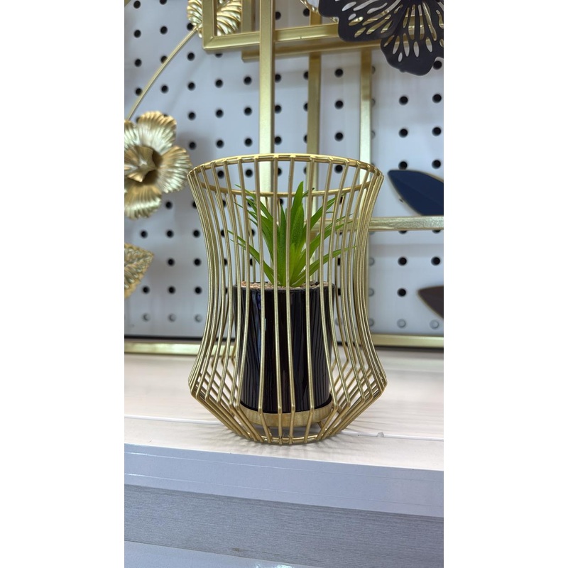 Decor plastic flower piece an vase