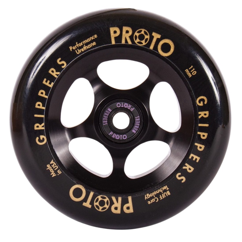 PROTO CLASSIC GRIPPERS WHEELS 110mm (BLACK on BLACK)