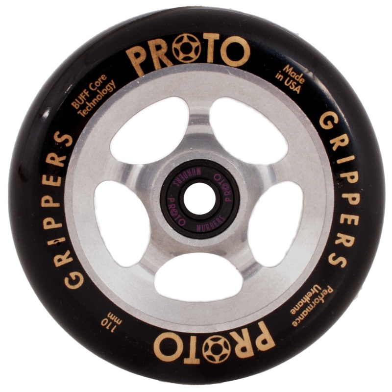 PROTO CLASSIC GRIPPERS WHEELS 110mm (BLACK ON RAW )