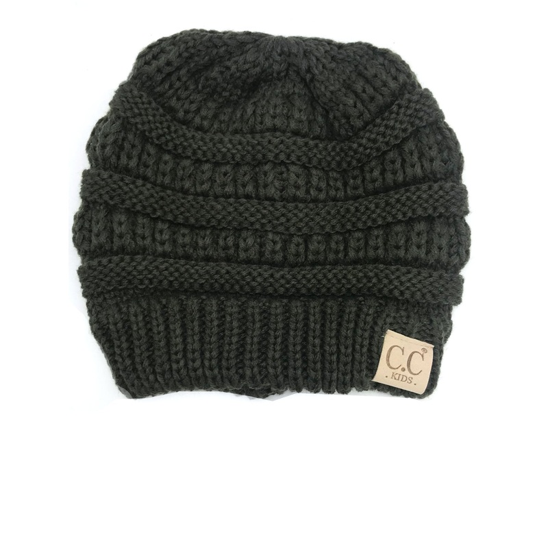 YJ-847 New Olive Kid Beanie