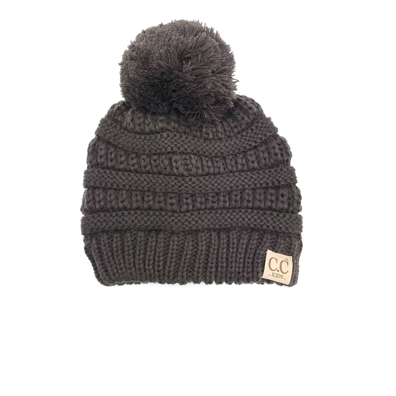 YJ-847 POM Brown Kid Beanie