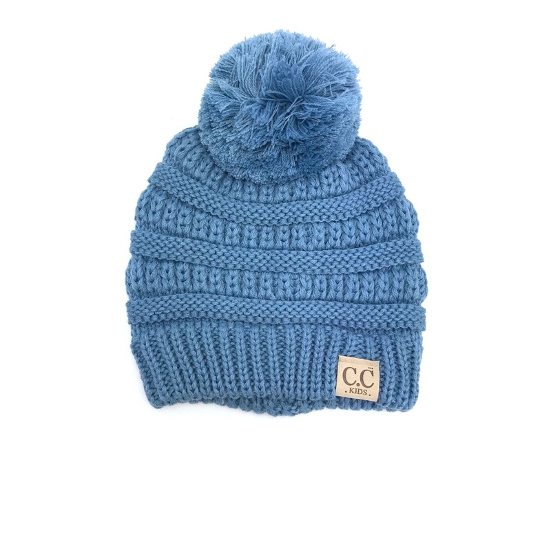 YJ-847 POM Denim Kid Beanie