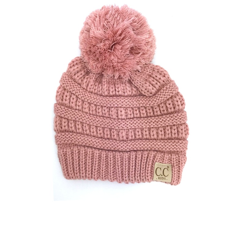YJ-847 POM Indi Pink Kid Beanie