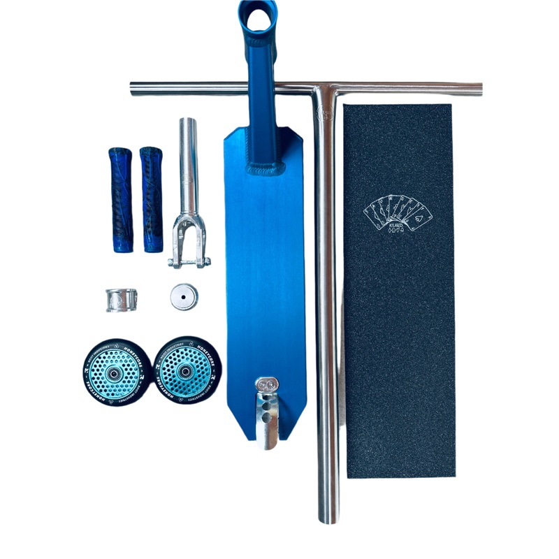 APEX 5 CUSTOM BUILD -BLUE/RAW-  T Bar
