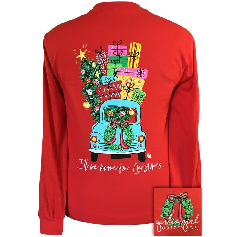 Christmas Car-Red LS-2146|Red|Youth Small|Youth Medium|Youth Large|Adult Small|Adult Medium|Adult Large|Adult X Large|Adult XX Large|Adult XXX Large