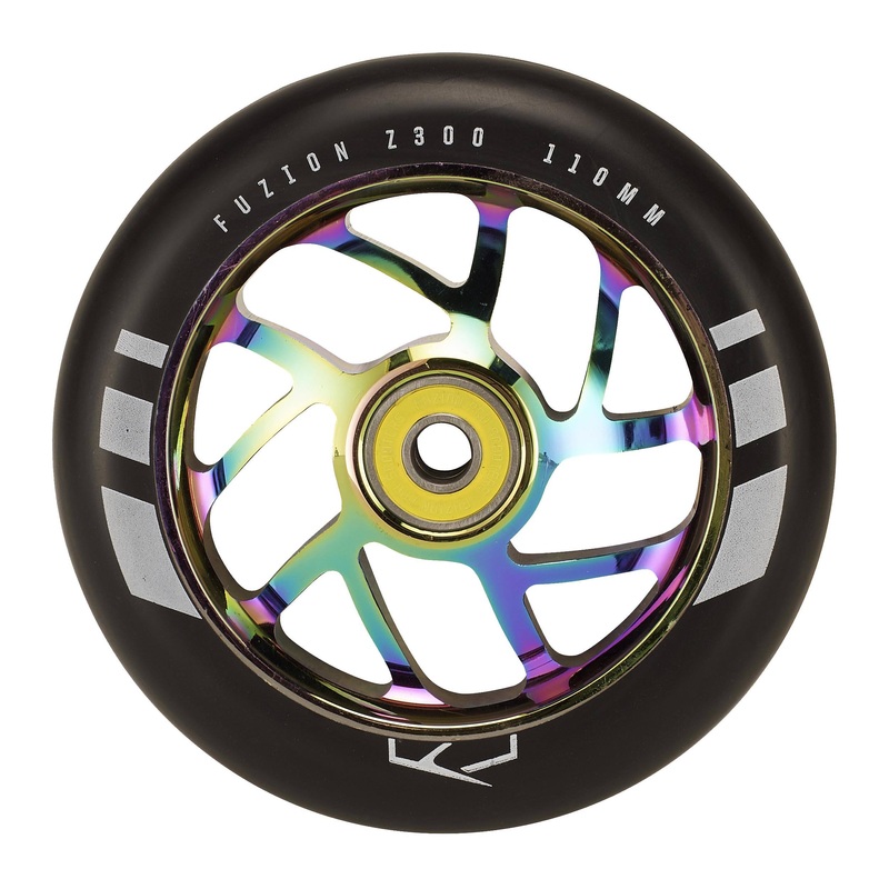 Fuzion Flight Wheels – 110mm|Clear / Neochrome|Black / Neochrome
