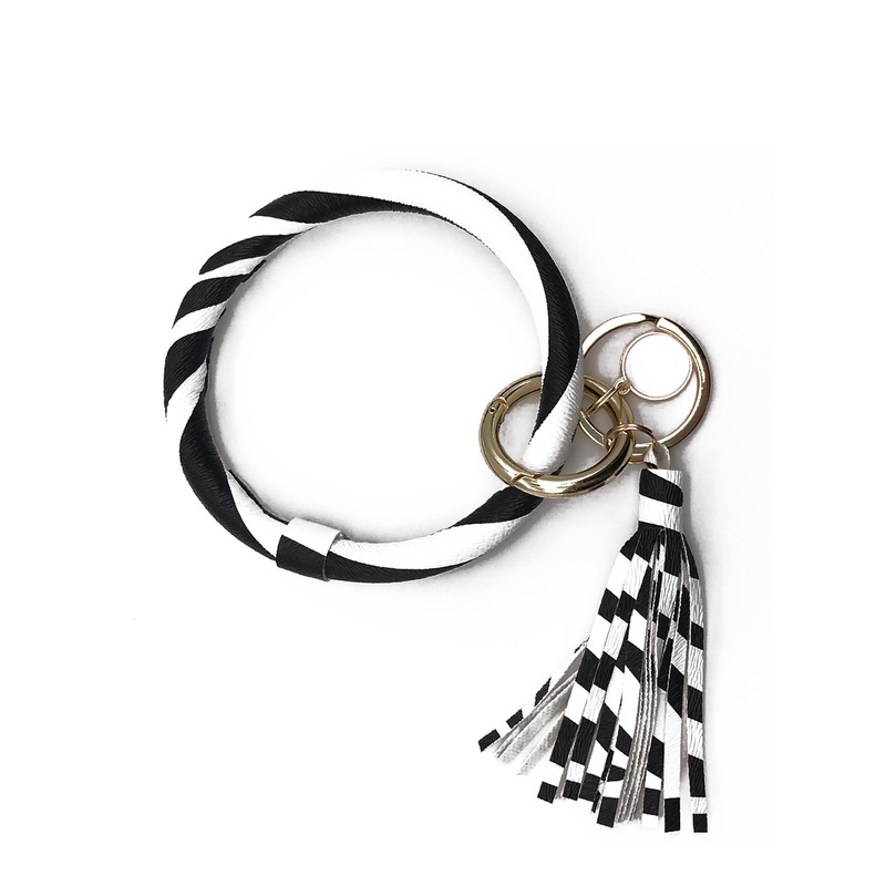 KC-8845 Zebra Wristlet Key Chain