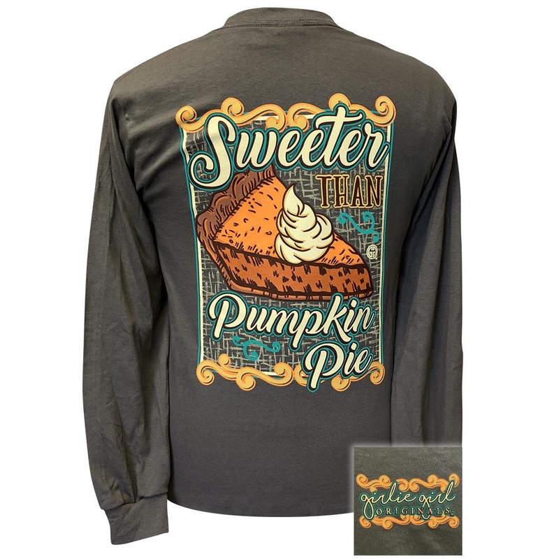Pumpkin Pie Charcoal-LS-2129|Charcoal|Youth Small|Youth Medium|Youth Large|Adult Small|Adult Medium|Adult Large|Adult X Large|Adult XX Large|Adult XXX Large