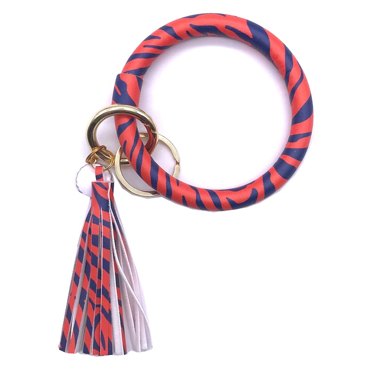 KC-8845 Orange/Navy Tiger Key Chain