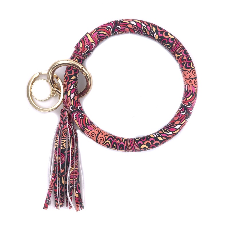 KC-8845 Red Pink Feather Key Chain