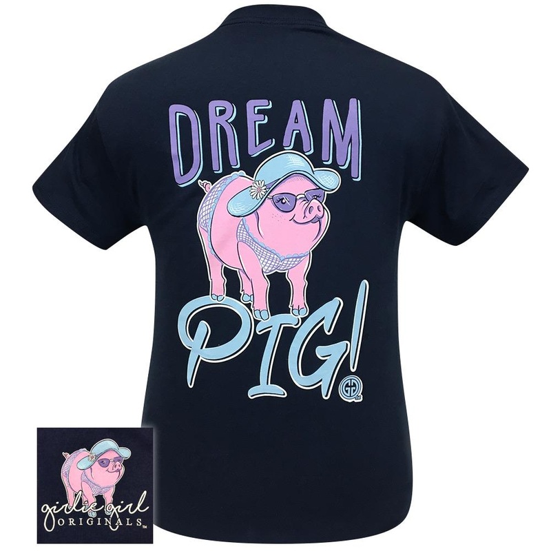 Dream Pig-Navy SS-2253|Navy|Youth Small|Youth Medium|Adult Small|Adult Medium|Adult Large|Adult X Large|Adult XX Large|Adult XXX Large|Youth Large