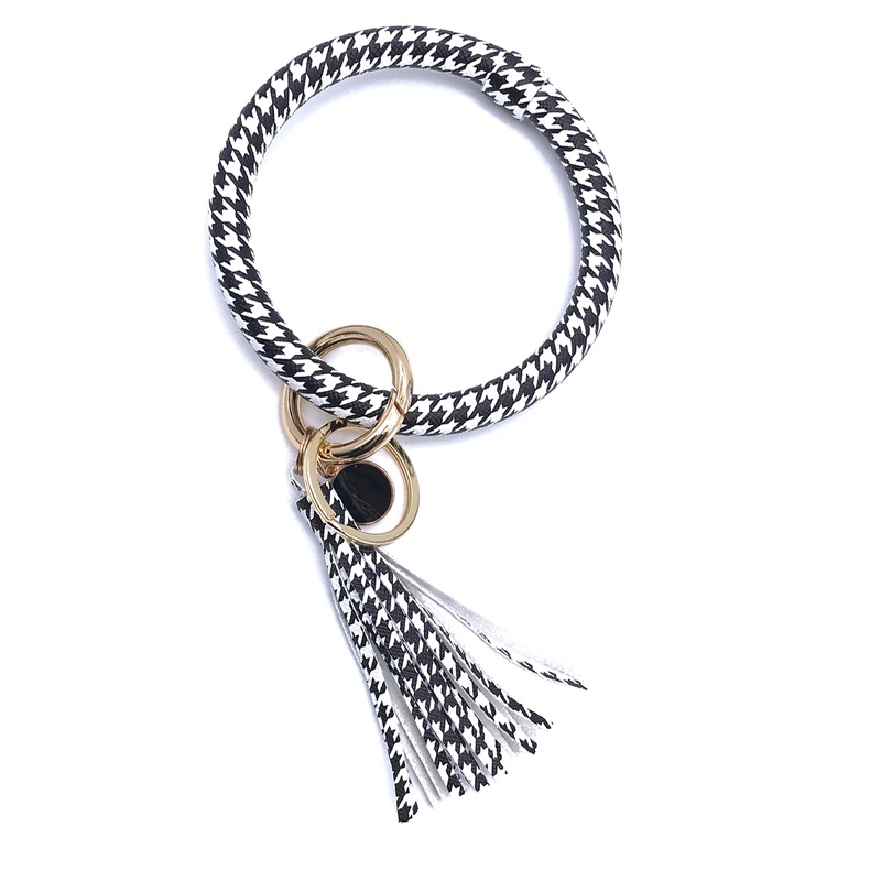 KC-8845 Houndstooth Wristlet Key Chain