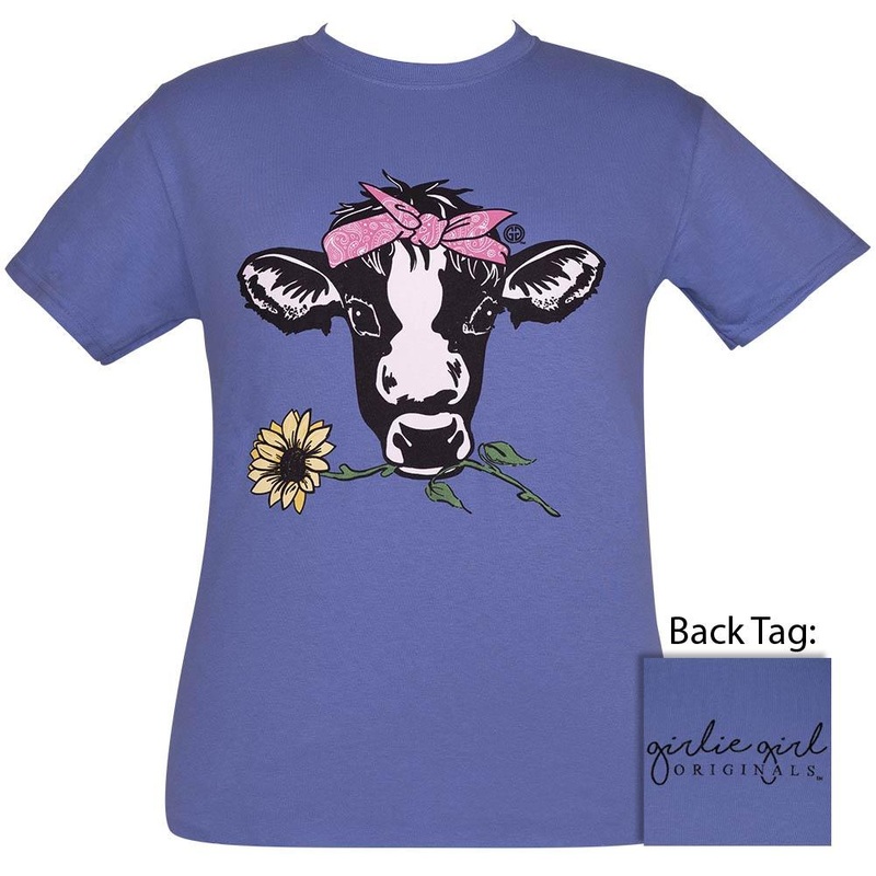 Sunflower Cow Iris SS-2387|Iris|Youth Small|Youth Medium|Youth Large|Adult Small|Adult Medium|Adult Large|Adult X Large|Adult XX Large|Adult XXX Large