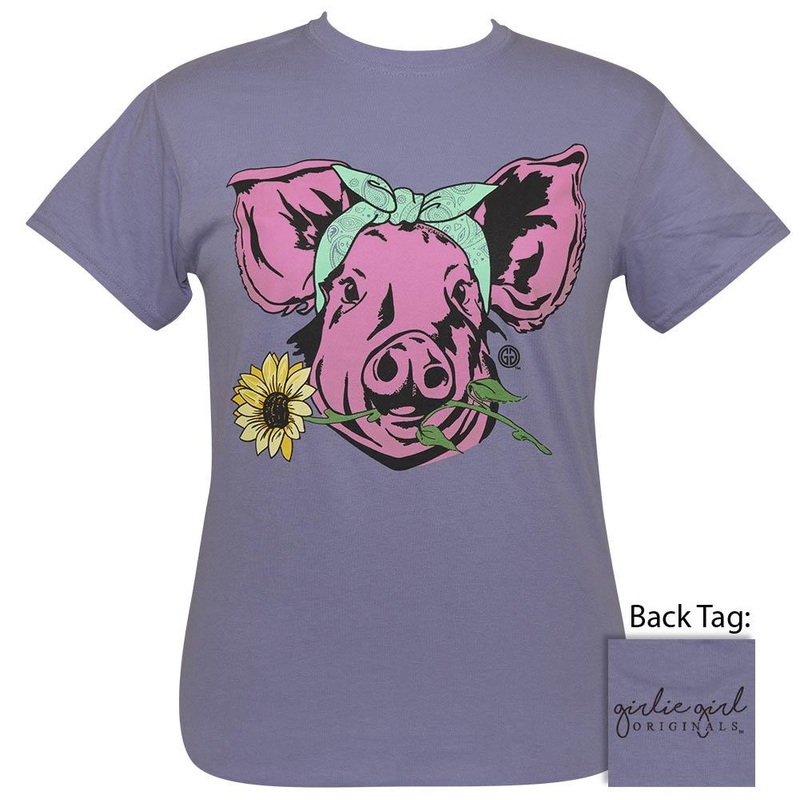 Sunflower Pig Violet SS-2340|Violet|Youth Small|Youth Medium|Youth Large|Youth X Large|Adult Small|Adult Medium|Adult Large|Adult X Large|Adult XX Large|Adult XXX Large
