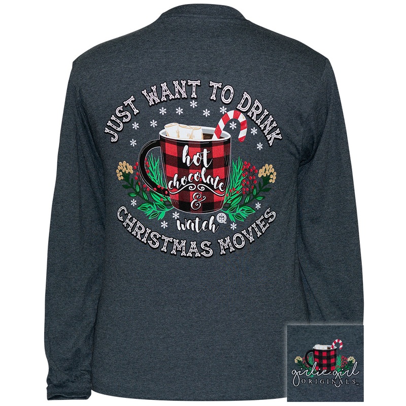 Hot Chocolate and Christmas – Dark Heather LS-2447
