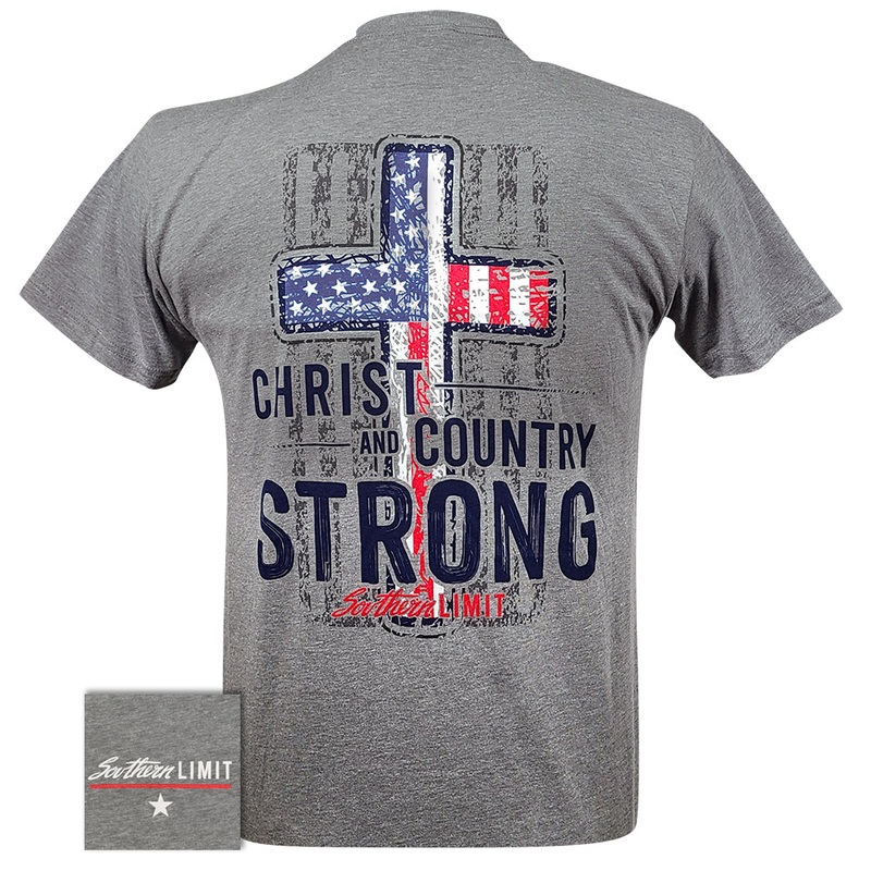 Southern Limit Christ Strong – Dark Heather SS-95
