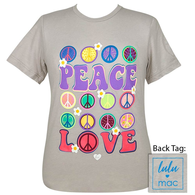 Lulu Mac – Peace Love – Heather Cool Grey SS – LM70