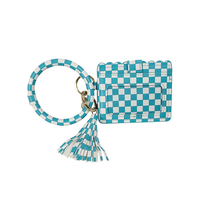 CL-7848 Wristlet ID Wallet Check Turq