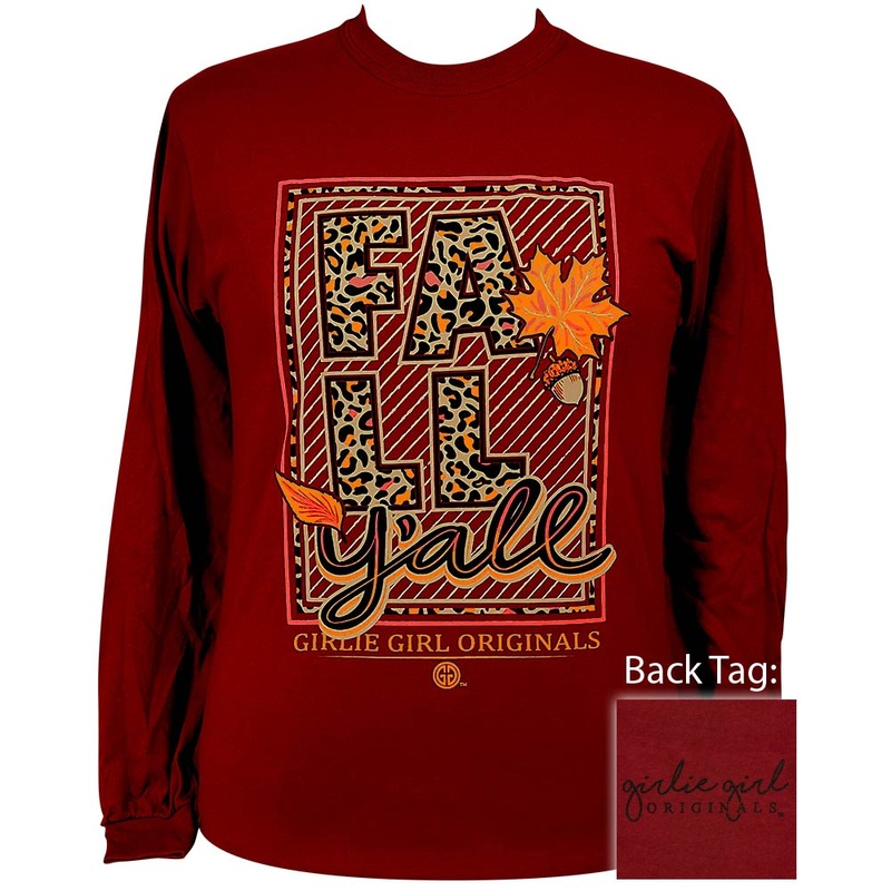 2535 Fall Y’all Leopard LS- Cardinal