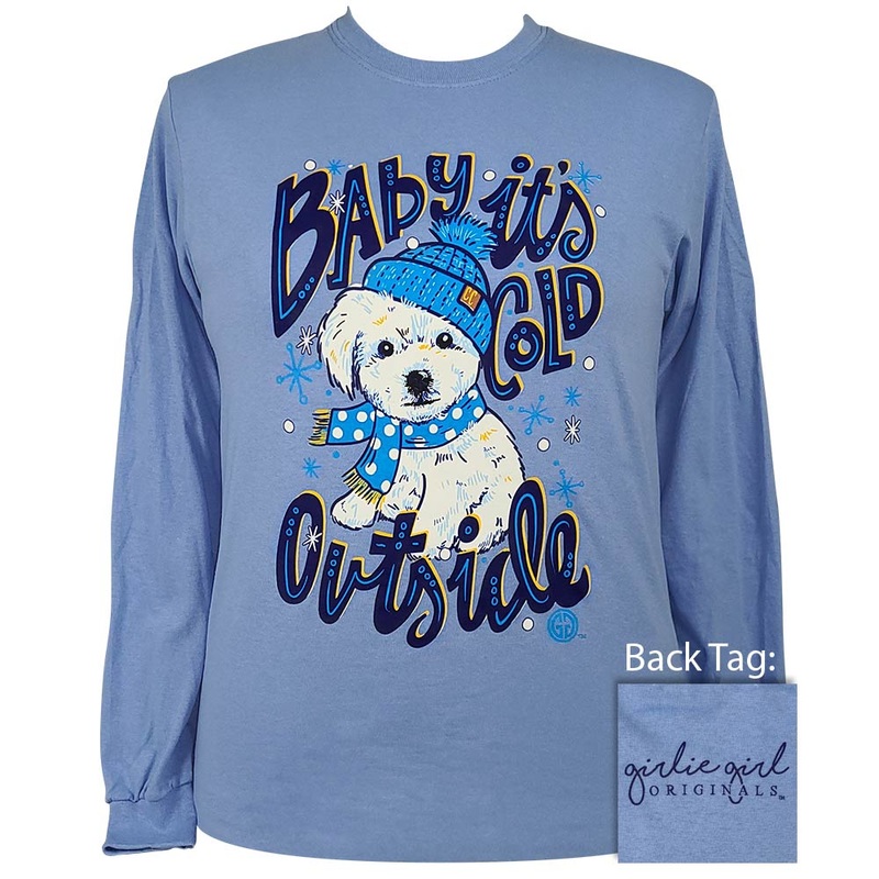 2554 Baby It’s Cold Puppy LS- Carolina Blue