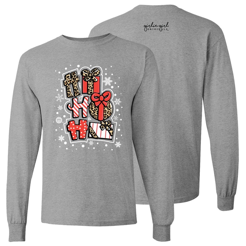 2555 Ho Ho Ho LS – Sport Grey|Youth Small|Youth Medium|Youth Large|Adult Small|Adult Medium|Adult Large|Adult X-Large|Adult XX-Large|Adult XXX-Large