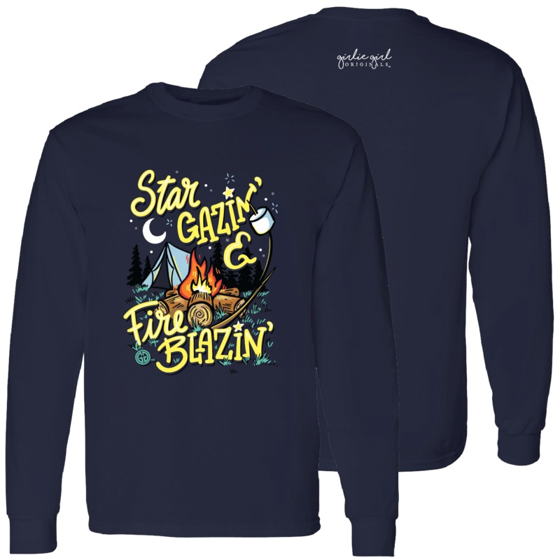 2562 Star Gazin’ LS-Navy|Navy|Youth Small|Youth Medium|Youth Large|Adult Small|Adult Medium|Adult Large|Adult X-Large|Adult XX-Large|Adult XXX-Large