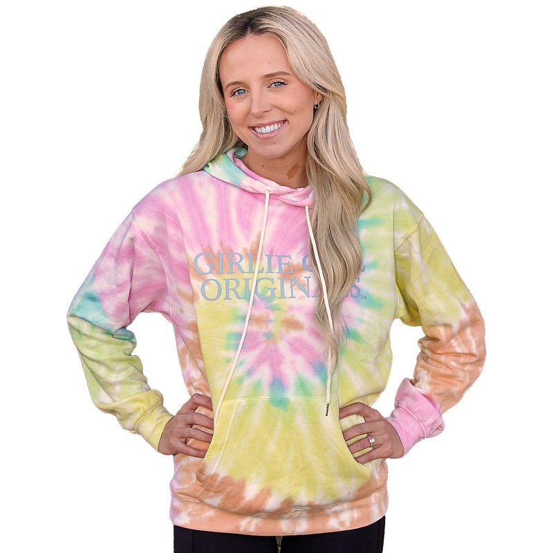 LG-8242 Girlie Girl Originals Logo Sweatshirt Hoodie Tie Dye – Dreamsicle Swirl