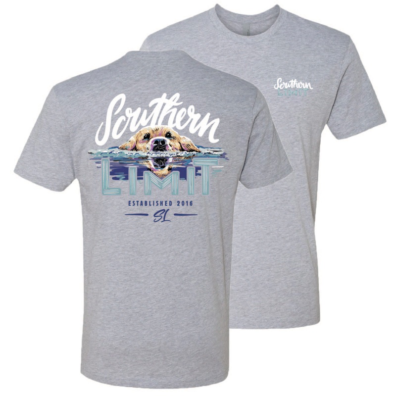 Southern Limit-114 Swimming Dog SS-Dark Heather Grey