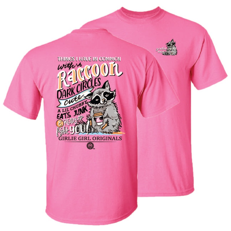 2613 Common Raccoon-SS Safety Pink