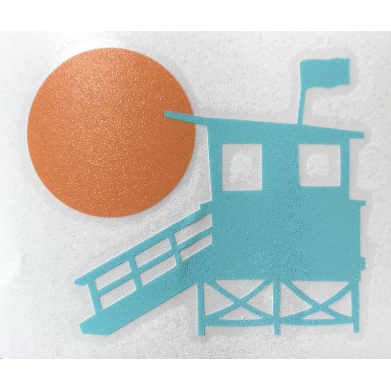 Lifeguard Tower with Sun Sticker