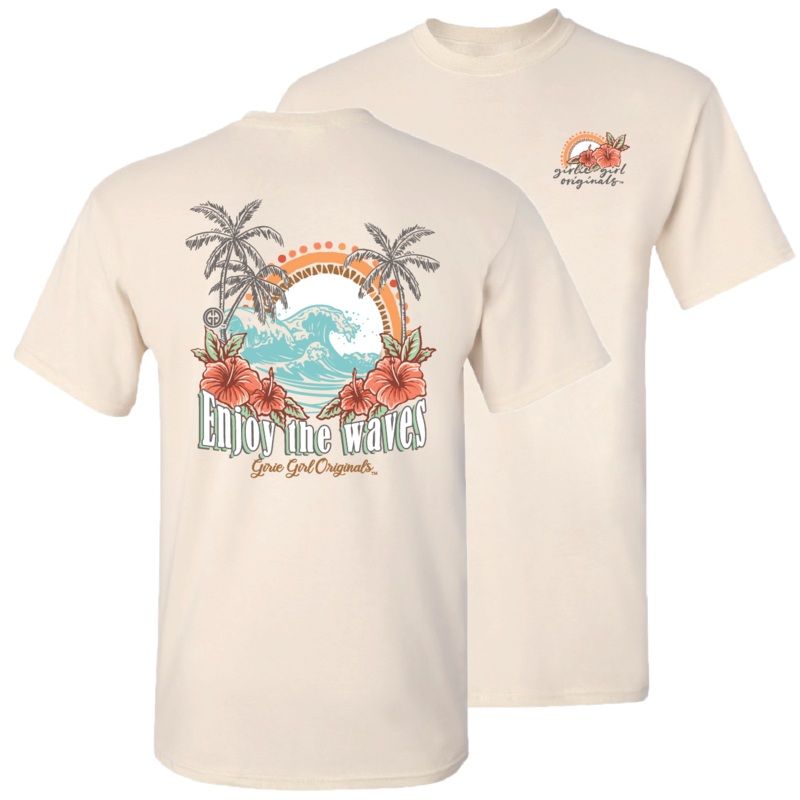 2681 Enjoy the Waves Natural|Natural|Youth Small|Youth Medium|Youth Large|Adult Small|Adult Medium|Adult Large|Adult X-Large|Adult XX-Large|Adult XXX-Large