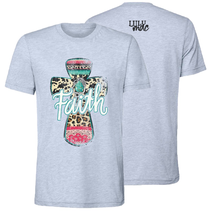 Lulu Mac-128 Faith Western Cross Heather Prism