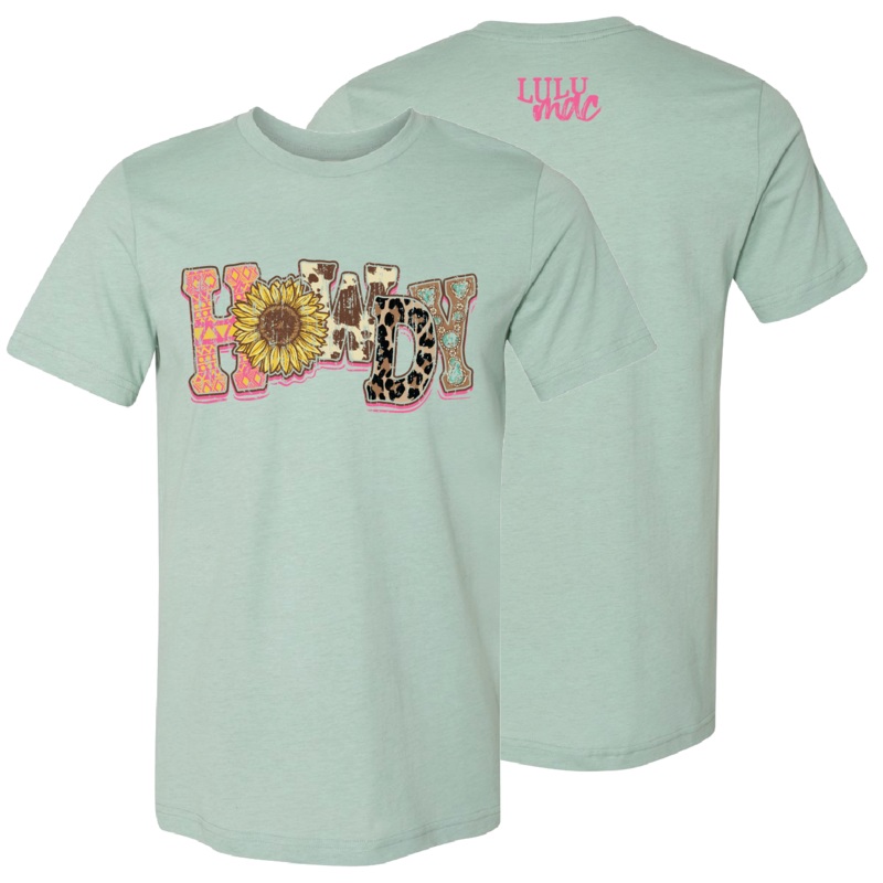 Lulu Mac-130 Howdy Sunflower Heather Prism Dusty Blue