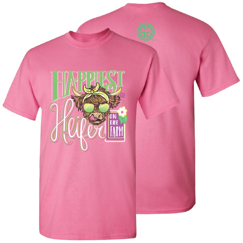 2656 Happiest Heifer Azalea|Azalea|Youth Small|Youth Medium|Youth Large|Adult Small|Adult Medium|Adult Large|Adult X-Large|Adult XX-Large|Adult XXX-Large