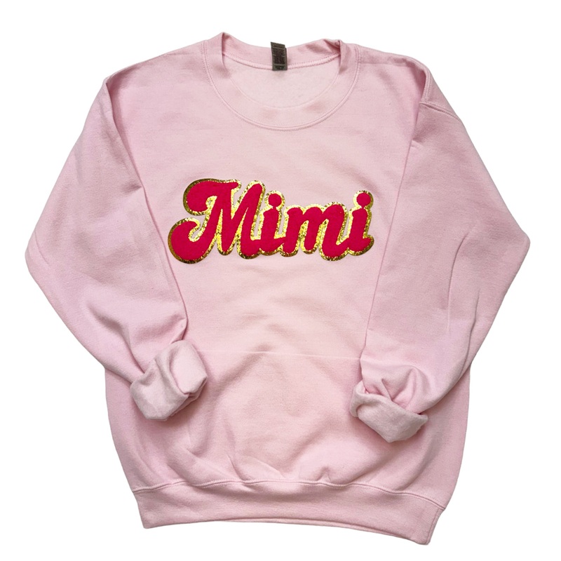 SW-6723 MiMi-Pink Sweatshirt|White|Small|Medium|Large|X-Large|XX-Large