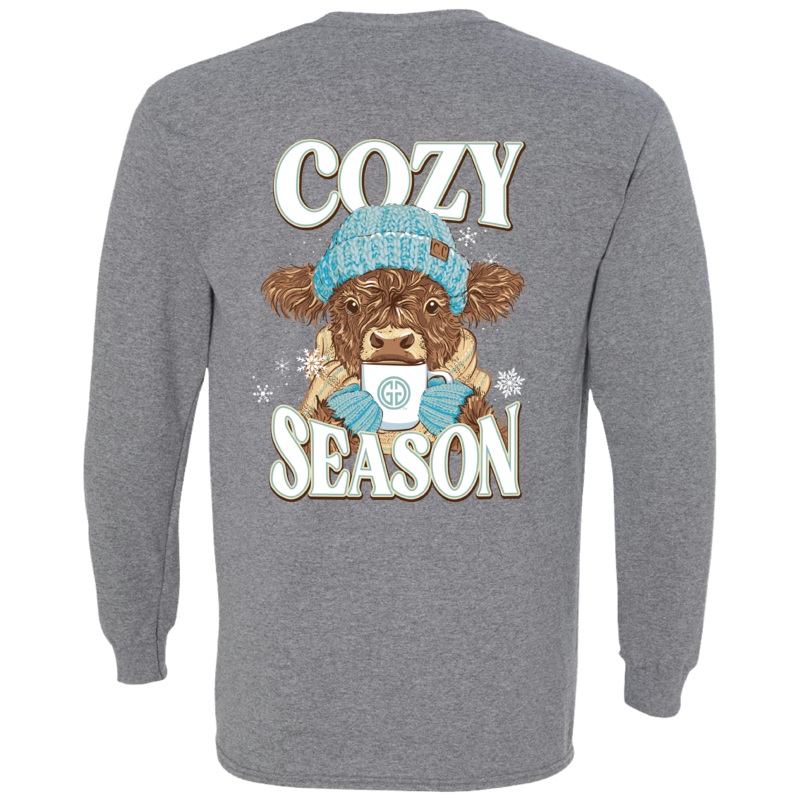 2686 Cozy Season Cow-Graphite Heather