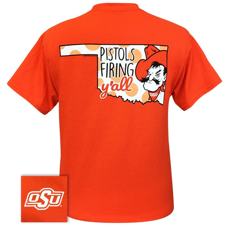 Pistols Firing Y’all Orange Short Sleeve