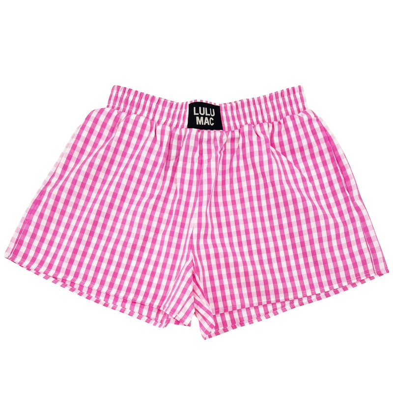 BXGH-PINK GINGHAM BOXER SHORT|PINK|XSmall|Small|Medium|Large|X-Large|XX-Large